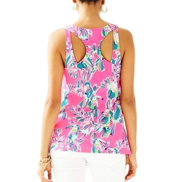🌸 Lilly Pulitzer Monterey Tank Top Pink Sz XXS - Picture 3 of 9